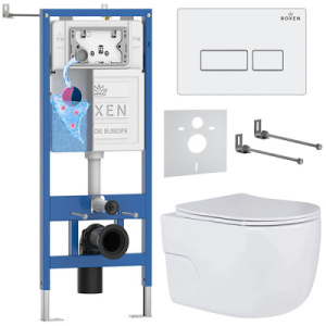 Комплект инсталляции 6 в 1 Roxen StounFix Dual Fresh 576390 с аромадозатором, белый
