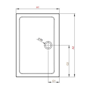 Душевой поддон Radaway Doros D Compact, 90х80