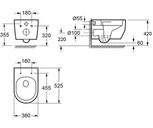 Подвесной унитаз Wellsee Croquis RimFree 182611001 / 182612001, белый глянцевый