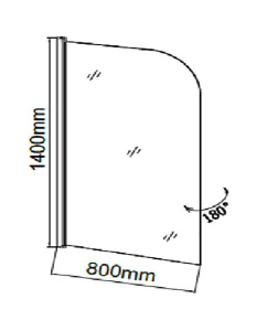 Душевая шторка на ванну Grossman GR-100P, 80х140, полосы