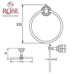 Держатель для полотенец Rose RG1106Q