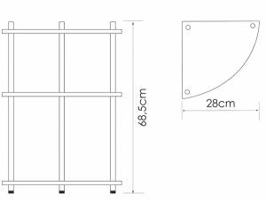 Полка Wasserkraft K-4133 тройная