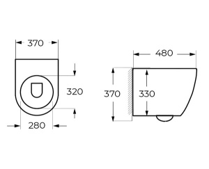 Комплект инсталляции Milleau Alby MR0425-A5.203GW с подвесным унитазом