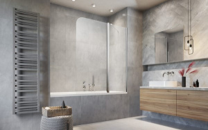 Душевая шторка на ванну Radaway Eos PND II, 110х150, прозрачный