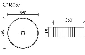 Умывальник CeramicaNova Element CN6057MC