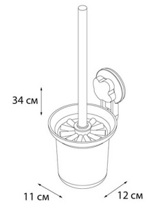 Ершик для унитаза Fixsen Element GR-3397