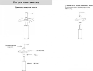Дозатор для моющих средств Grocenberg AC0032GO / AC0032MG, золото матовое