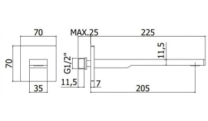 Излив Paffoni Tango ZBOC121NO