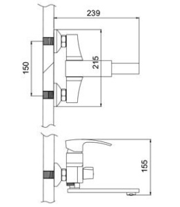Смеситель для ванны Gerhans K13014