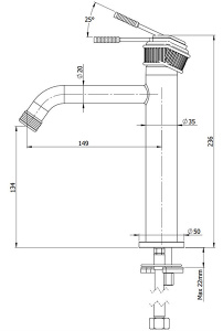 Смеситель для умывальника Remer Atelier AL12A