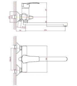 Смеситель для ванны Cron CN2270