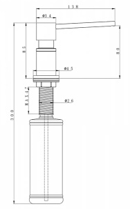Дозатор для моющих средств Paulmark Kraft D003-431TW(WH)