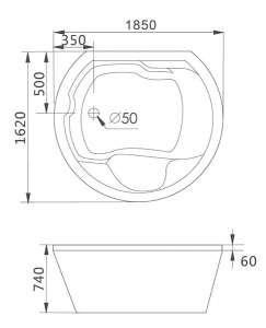 Гидромассажная ванна Gemy G9053 O