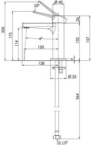 Смеситель для умывальника Remer Slash SL12NO