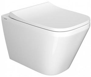Комплект инсталляции Vitra Integra Square L-Box 9856B003-7207 c кнопкой смыва и подвесным унитазом