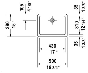 Умывальник Duravit Vero 500 04555000001