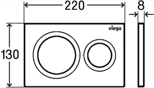 Инсталляция для унитаза с кнопкой Viega Prevista Dry 8524.13