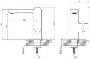 Смеситель для умывальника Haiba HB12590