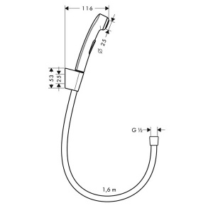 Гигиеническая лейка Hansgrohe 32128000