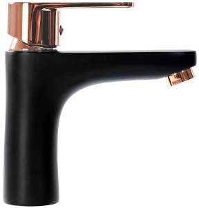 Смеситель для умывальника Rea Mild black matt rose gold REA-B4807