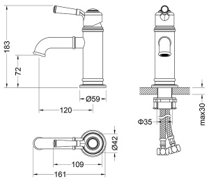 Смеситель для умывальника Timo Arisa 5361/03F