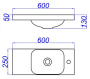 Умывальник Aqwella Compact Slim 60