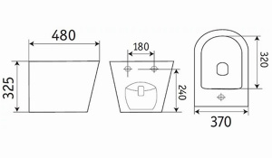 Подвесное биде Ceramalux В2342BDMLG
