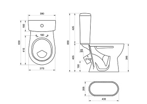 Напольный унитаз Santeri Орион 1P4008S0000BF, белый