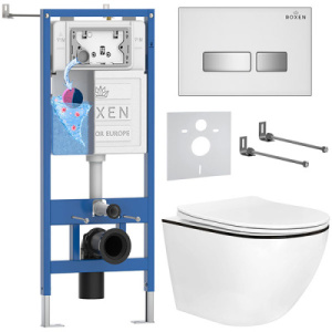 Комплект инсталляции 6 в 1 Roxen StounFix Dual Fresh 964909 с аромадозатором, белый