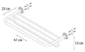 Полка для полотенец с держателем Fixsen Style FX-41115