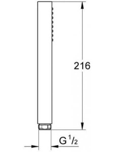 Душевая лейка со шлангом Grohe Euphoria Cube 27703000