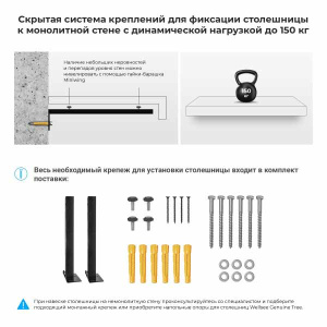 Столешница Wellsee Genuine Tree белая матовая, 80х50, белый матовый
