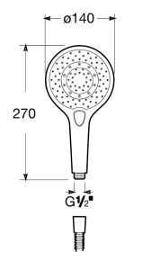 Душевая лейка Roca Plenum Round 5B1111C00