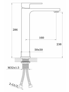 Смеситель для умывальника Ganzer GZ28012-C