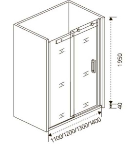 Душевая дверь Good Door Puerta WTW C-CH, 110х195, прозрачный