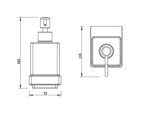 Дозатор для моющих средств Whitecross Cubo CU2440CR / CU2440NIB, матовый, хром