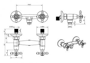 Смеситель для душа Boheme Flora 314-FL