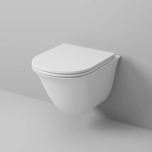Подвесной унитаз Grossman GR-4412S / GR-4412MS безободковый с крышкой Slim, белый глянцевый