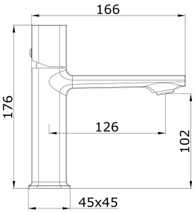 Смеситель для умывальника Vieir V472611S