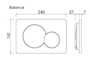 Кнопка для инсталляции CeramicaNova Balance Sphere CN12-003CH / CN12-003M / CN12-003BN, хром