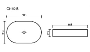 Умывальник CeramicaNova Element CN6048MDB