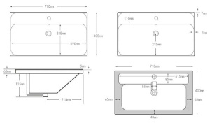 Умывальник Aquanet Flash Mini 70