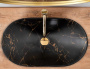 Умывальник Rea Royal Marble Black Matt