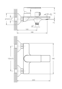 Смеситель для ванны Haiba HB60505
