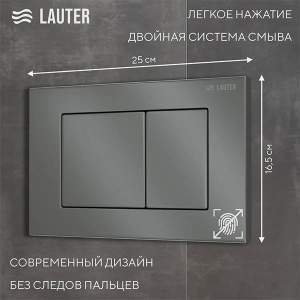 Кнопка для инсталляции Lauter 219700J, оружейная сталь