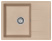 Кухонная мойка AquaSanita Rock SQR 102, 65х51, alumetallic