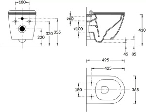 Подвесной унитаз Kerama Marazzi Sfera SF.wc.02, белый