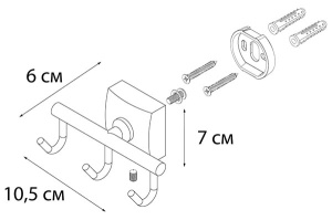Крючок Fixsen Kvadro FX-61305C