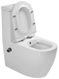 Напольный унитаз SantiLine SL-5011SM-BD с функцией биде, белый