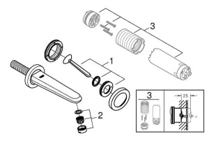 Смеситель встраиваемый Grohe Eurodisc Joy 19968000, хром